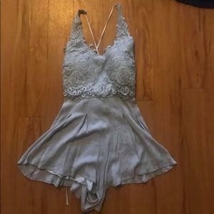 Light/pale blue romper/playsuit